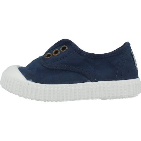 Basket garçon sans lacets à enfiler Beige+Blanc+Bleu azul+Bleu marine 20 - vertbaudet enfant 