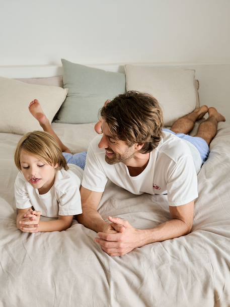 Pyjama homme capsule famille écru 9 - vertbaudet enfant 