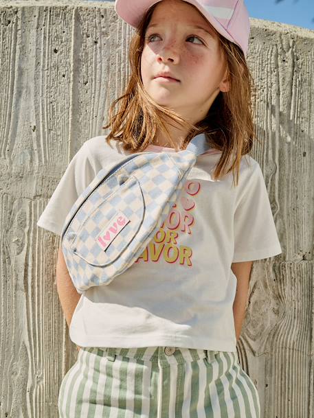 Sac banane animation poche chat fille bleu pâle+double stone+multicolore+rose+Rose blush 3 - vertbaudet enfant 