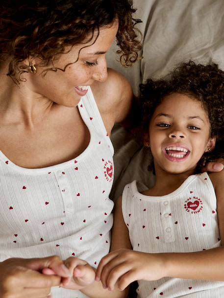 Pyjama court femme Capsule famille écru 3 - vertbaudet enfant 