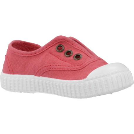 Basket fille sans lacets à enfiler Rose coral+Rose petalo+Rouge 5 - vertbaudet enfant 