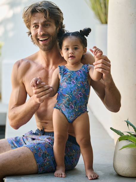Short de bain homme capsule famille bleu 2 - vertbaudet enfant 