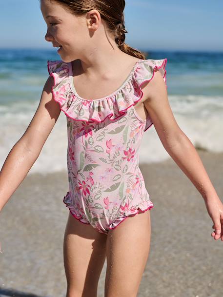 Maillot de bain fille 1 pièce rose pâle 5 - vertbaudet enfant 