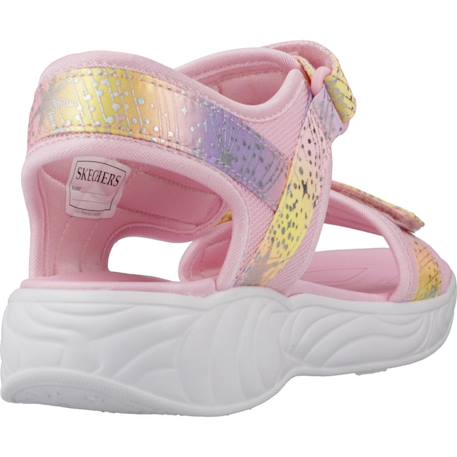 Sandales à scratch fille Rose+Rose lpmt+Violet prmt 3 - vertbaudet enfant 