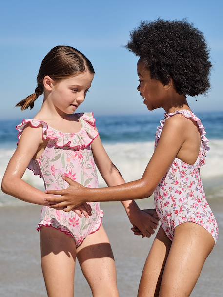 Maillot de bain fille 1 pièce rose pâle 6 - vertbaudet enfant 