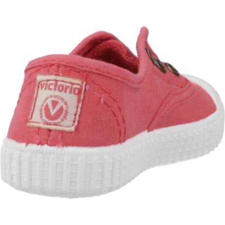 Basket fille sans lacets à enfiler Rose coral+Rose petalo+Rouge 3 - vertbaudet enfant 