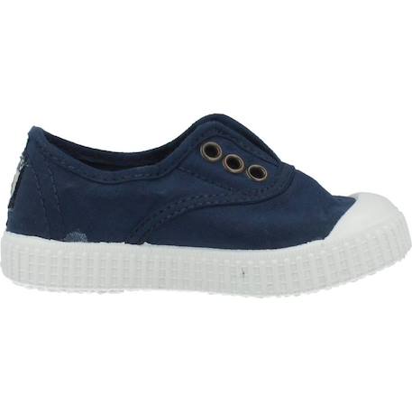 Basket garçon sans lacets à enfiler Beige+Blanc+Bleu azul+Bleu marine 19 - vertbaudet enfant 