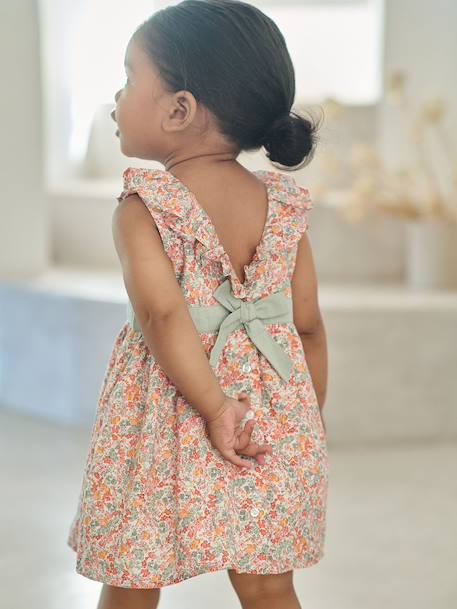 Robe bébé fille noeud ouverture dos multicolore 7 - vertbaudet enfant 