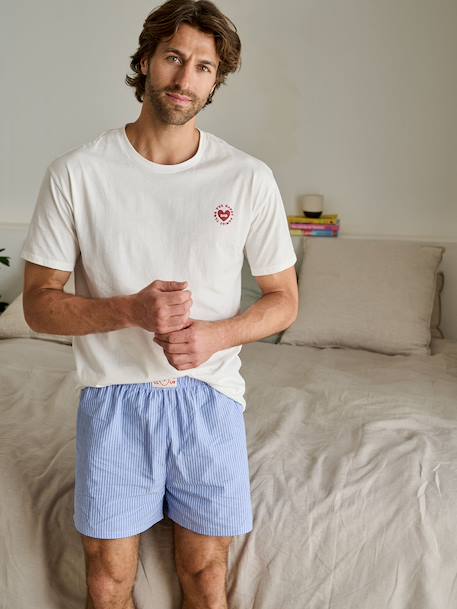 Pyjama homme capsule famille écru 1 - vertbaudet enfant 