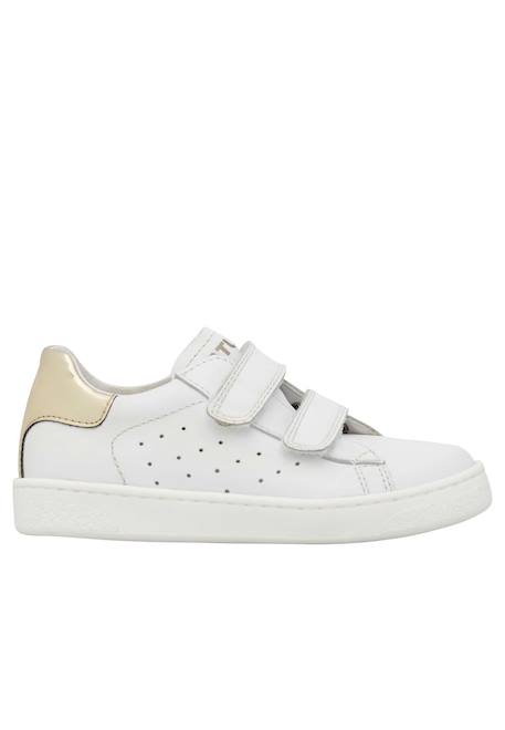 Baskets en cuir hasselt 2 vl. Blanc-platine- 1 - vertbaudet enfant 