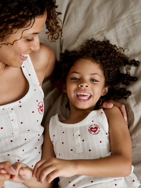 Pyjashort fille capsule famille écru 8 - vertbaudet enfant 