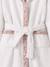 Peignoir enfant en éponge et tissu liberty Blanc doux+Rose pale 2 - vertbaudet enfant 