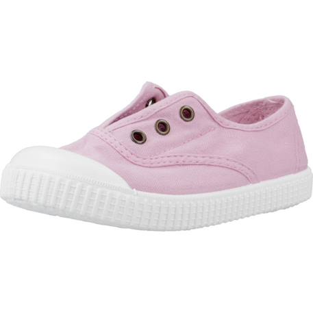 Basket fille sans lacets à enfiler Rose coral+Rose petalo+Rouge 10 - vertbaudet enfant 