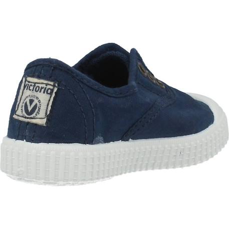 Basket garçon sans lacets à enfiler Beige+Blanc+Bleu azul+Bleu marine 21 - vertbaudet enfant 