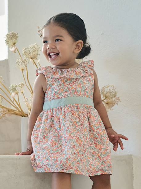 Robe bébé fille noeud ouverture dos multicolore 6 - vertbaudet enfant 