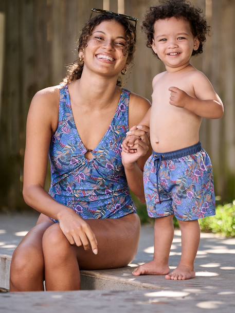 Maillot de bain 1 pièce capsule famille bleu 2 - vertbaudet enfant 