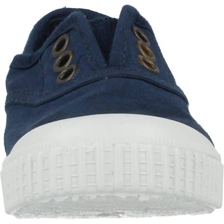 Basket garçon sans lacets à enfiler Beige+Blanc+Bleu azul+Bleu marine 24 - vertbaudet enfant 