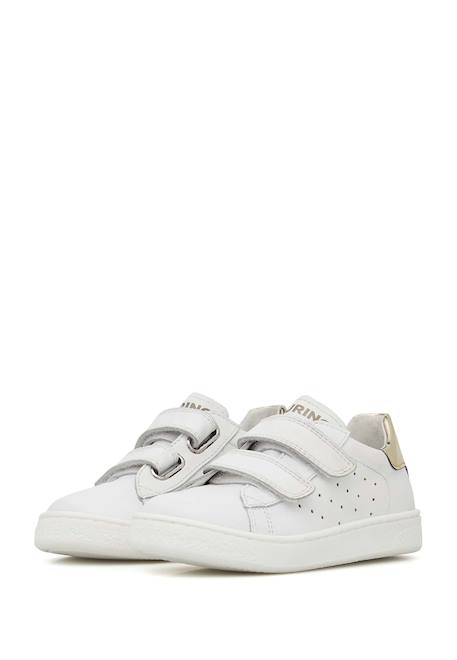Baskets en cuir hasselt 2 vl. Blanc-platine- 5 - vertbaudet enfant 
