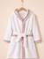 Peignoir enfant en éponge et tissu liberty Blanc doux+Rose pale 1 - vertbaudet enfant 