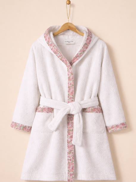 Fille-Peignoir enfant en éponge et tissu liberty