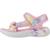 Sandales à scratch fille Rose+Rose lpmt+Violet prmt 2 - vertbaudet enfant 