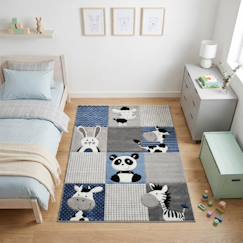 Linge de maison et décoration-Décoration-Tapis-Tapis enfant tissé motif animaux zoo
