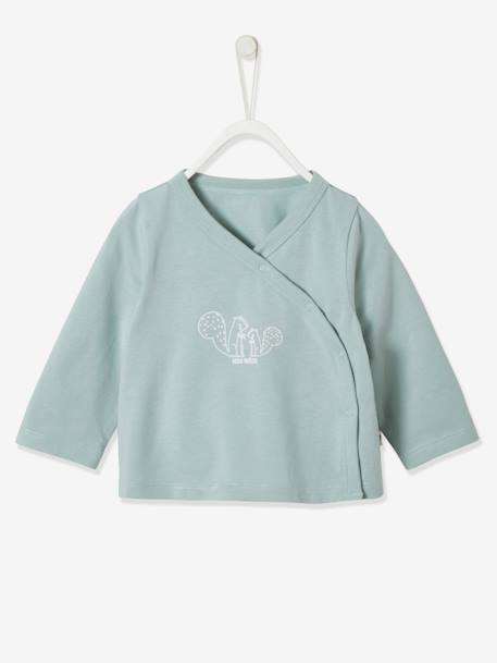 Brassière bébé naissance coton et élasthanne vert céladon 1 - vertbaudet enfant 