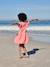 Robe fille gaze de coton manches courtes brodées corail+jaune 6 - vertbaudet enfant 