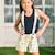 Short salopette été  2-en-1  coton   charlotte Jaune gris fuchsia 1 - vertbaudet enfant 