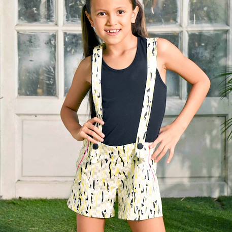 Fille-Short salopette été  2-en-1  coton   charlotte