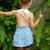Blouse  liberty    tulipe Bleu roi blanc 1 - vertbaudet enfant 
