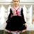 Robe fleurie   et velours   margot Marron rouge 1 - vertbaudet enfant 