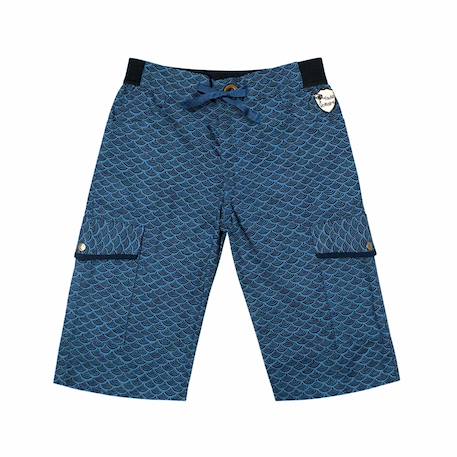 Short bermuda  imprimé écailles    arcachon Bleu marine 1 - vertbaudet enfant 