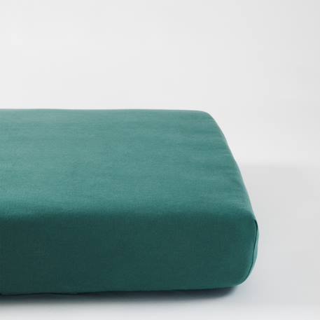 Drap housse coton bio jersey- berceau Blanc+Ecru+Eucalyptus+Naturel+Terracotta 10 - vertbaudet enfant 
