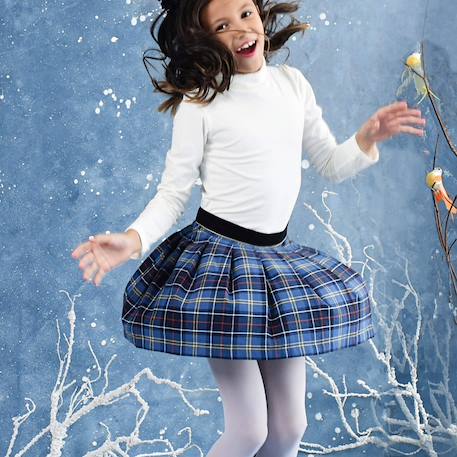 Jupe plissée hiver   carreaux tartan   london Bleu jaune+Bleu marine rouge+Gris anthracite+Rouge 1 - vertbaudet enfant 