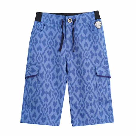 Bermuda  été  tie and dye  arcachon Bleu foncé bleu clair 3 - vertbaudet enfant 