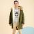 Parka longue rock & peace Kaki 1 - vertbaudet enfant 