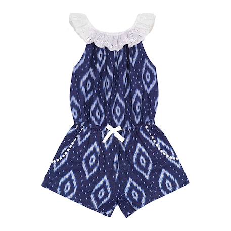 Combishort    à col élastique   lolita Bleu marine blanc 3 - vertbaudet enfant 