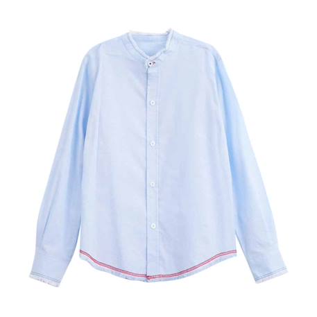 Chemise col mao      cérémonie  rimbaud Bleu ciel 3 - vertbaudet enfant 