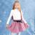 Jupe intersaison fleurie    lilou Rose beige bordeaux 1 - vertbaudet enfant 