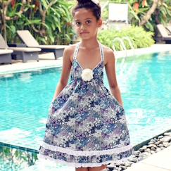 Robe cérémonie bohème  fleurie liberty   eugenie  - vertbaudet enfant