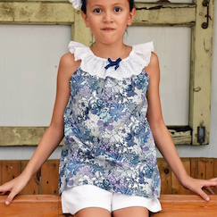 -Blouse liberty     et   col 2-en-1  aurore