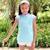 Blouse chinoise    annam Bleu turquoise rose fuchsia 1 - vertbaudet enfant 