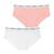 Lot de 2 boxers coton ultra doux Blanc-rose+Bleu titane-gris chiné 4 - vertbaudet enfant 