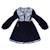 Robe velours   liberty  et  hiver   margot Bleu marine lilas 3 - vertbaudet enfant 