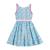 Robe cérémonie fleurie      hepburn Bleu turquoise rose fuchsia 3 - vertbaudet enfant 