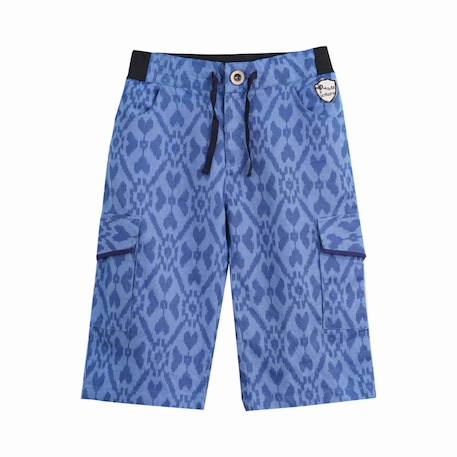 Bermuda  été  tie and dye  arcachon Bleu foncé bleu clair 1 - vertbaudet enfant 