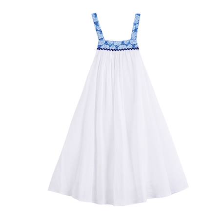 Robe demoiselle d'honneur  fleurie    coupe ample  emma Blanc bleu 3 - vertbaudet enfant 