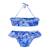Maillot de bain fleuri   et    2 pièces  swan Bleu roi blanc 1 - vertbaudet enfant 