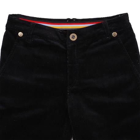 Pantalon chino hiver   velours   sainclair Bleu marine+Jaune+Noir 12 - vertbaudet enfant 